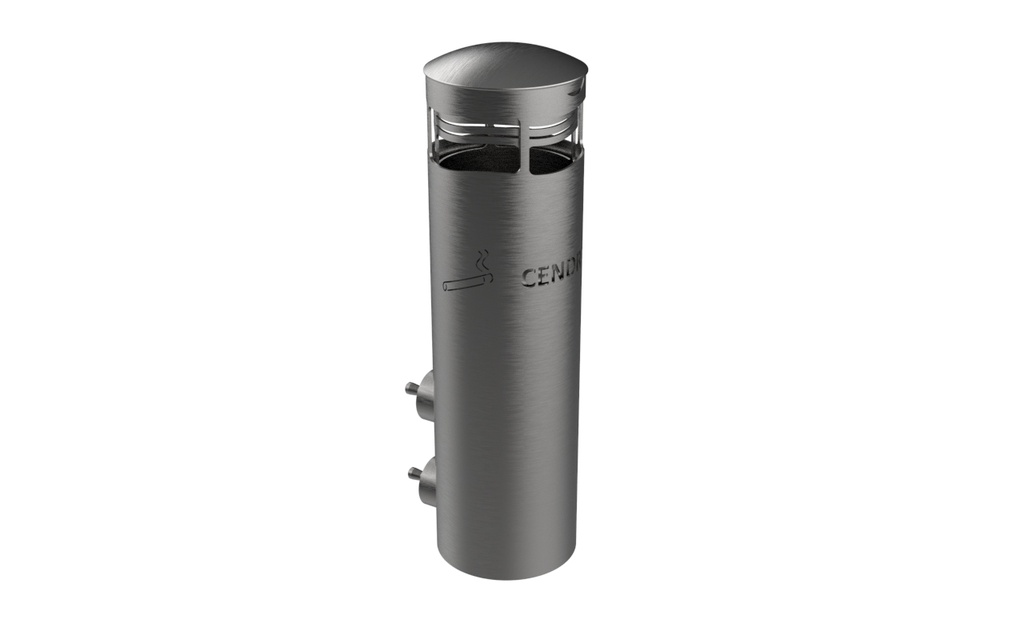 Cendrier Inox 316L mural tête amovible